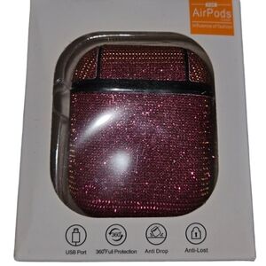 Apple Pink/Gold Sparkle Airpod Case Protector